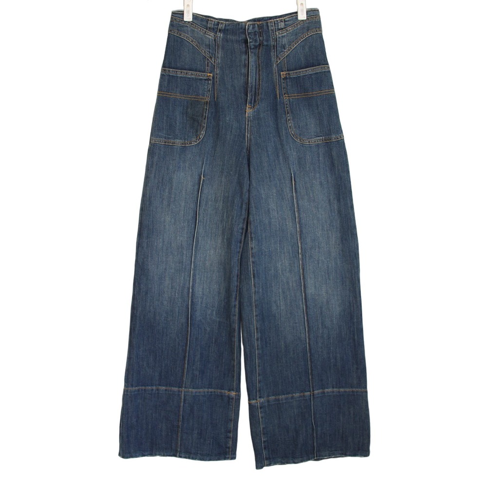 Pilcro and the Letterpress by Anthropologie Wide Leg Cropped Denim Size 28